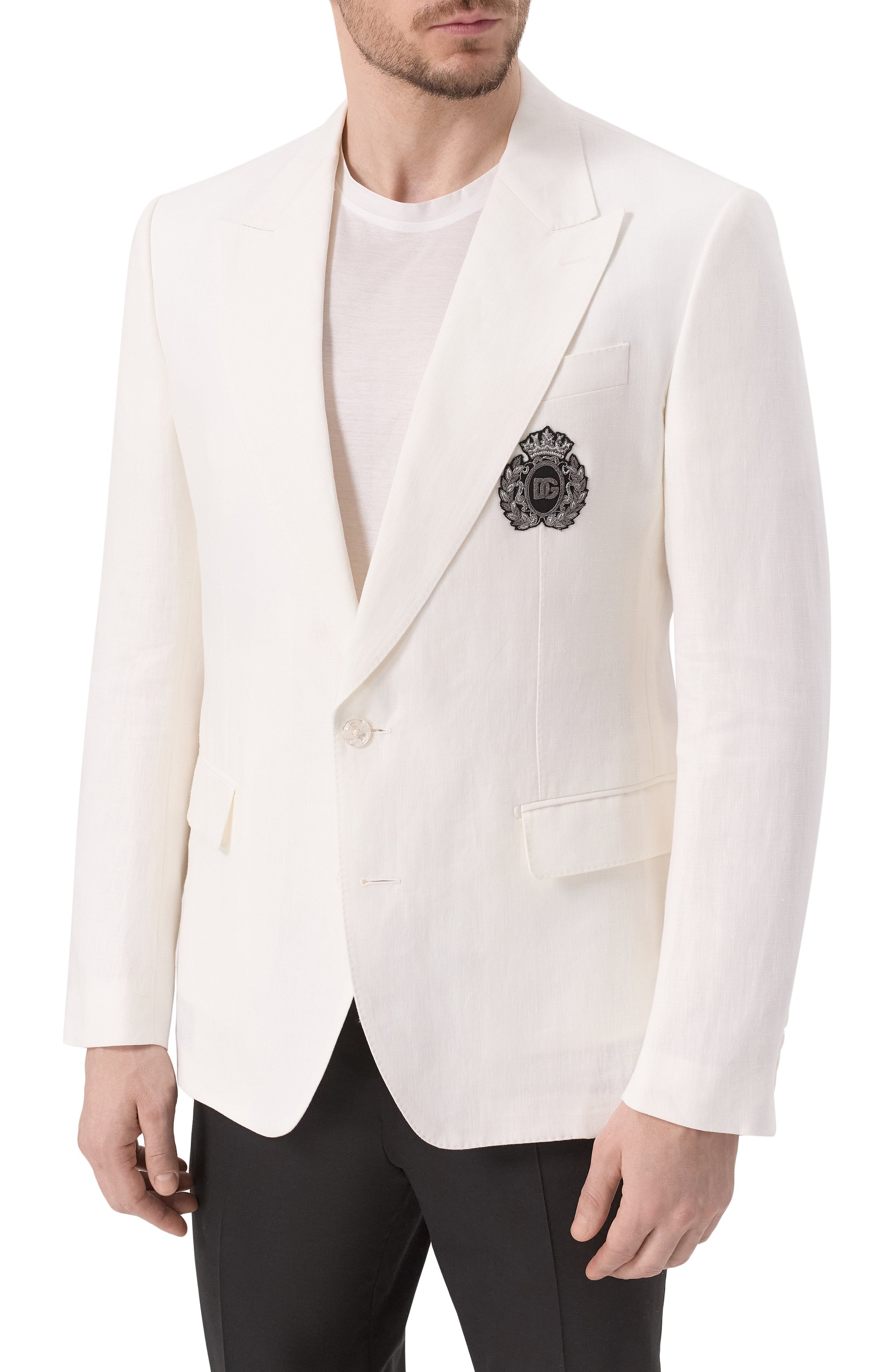 Льняной пиджак DOLCE & GABBANA, арт. G2QS6Z/FU4LF, фото 4