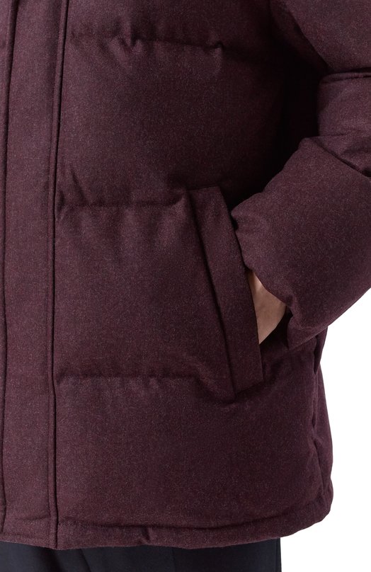 Пуховик Siberia из шерсти и кашемира 12 STOREEZ 134077 Бордовый  134077 Фото 5