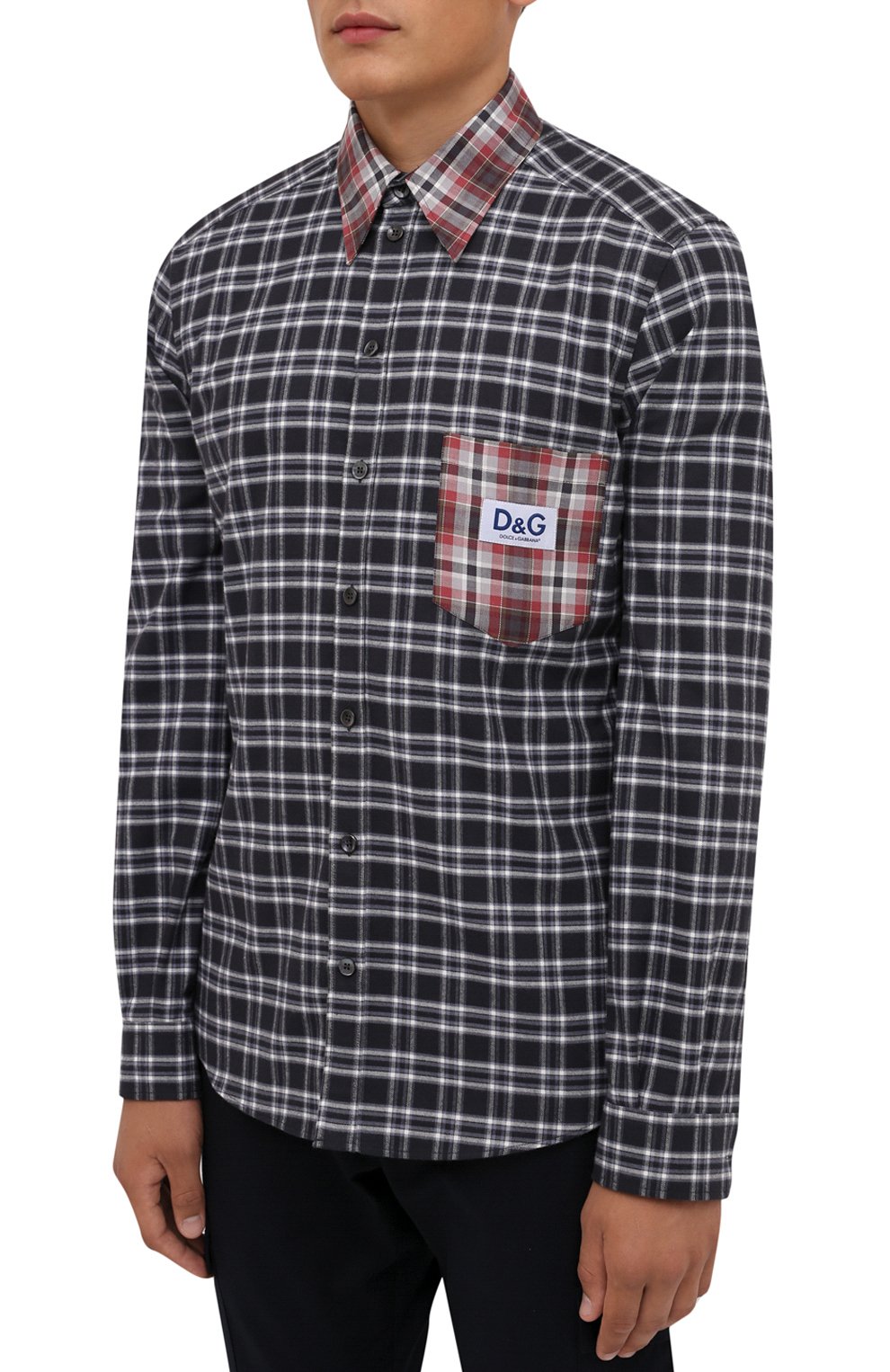 Хлопковая рубашка DOLCE & GABBANA, арт. G5IY3Z/FQ5FG, фото 3