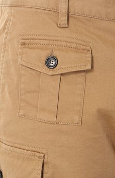 Мужские хлопковые брюки-карго DSQUARED2 бежевого цвета, арт. S74KB0818/S39021 | Фото 6 (Случай: Повседневный; Силуэт М (брюки): Карго; Стили: Кэжуэл; Материал внешний: Хлопок; Длина (брюки, джинсы): Стандартные)