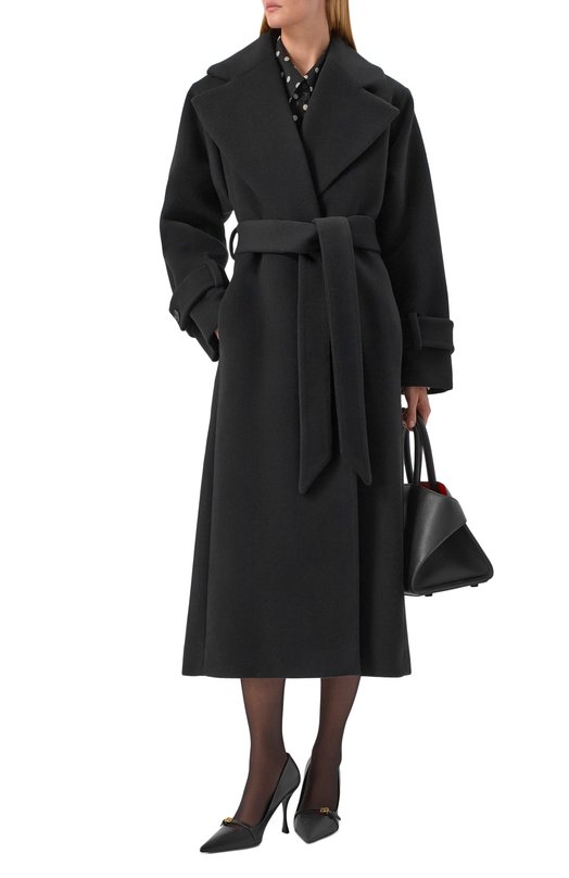 Шерстяное пальто Nina Ricci 25ACMA001/WV0325 Чёрный  25ACMA001/WV0325 Фото 2