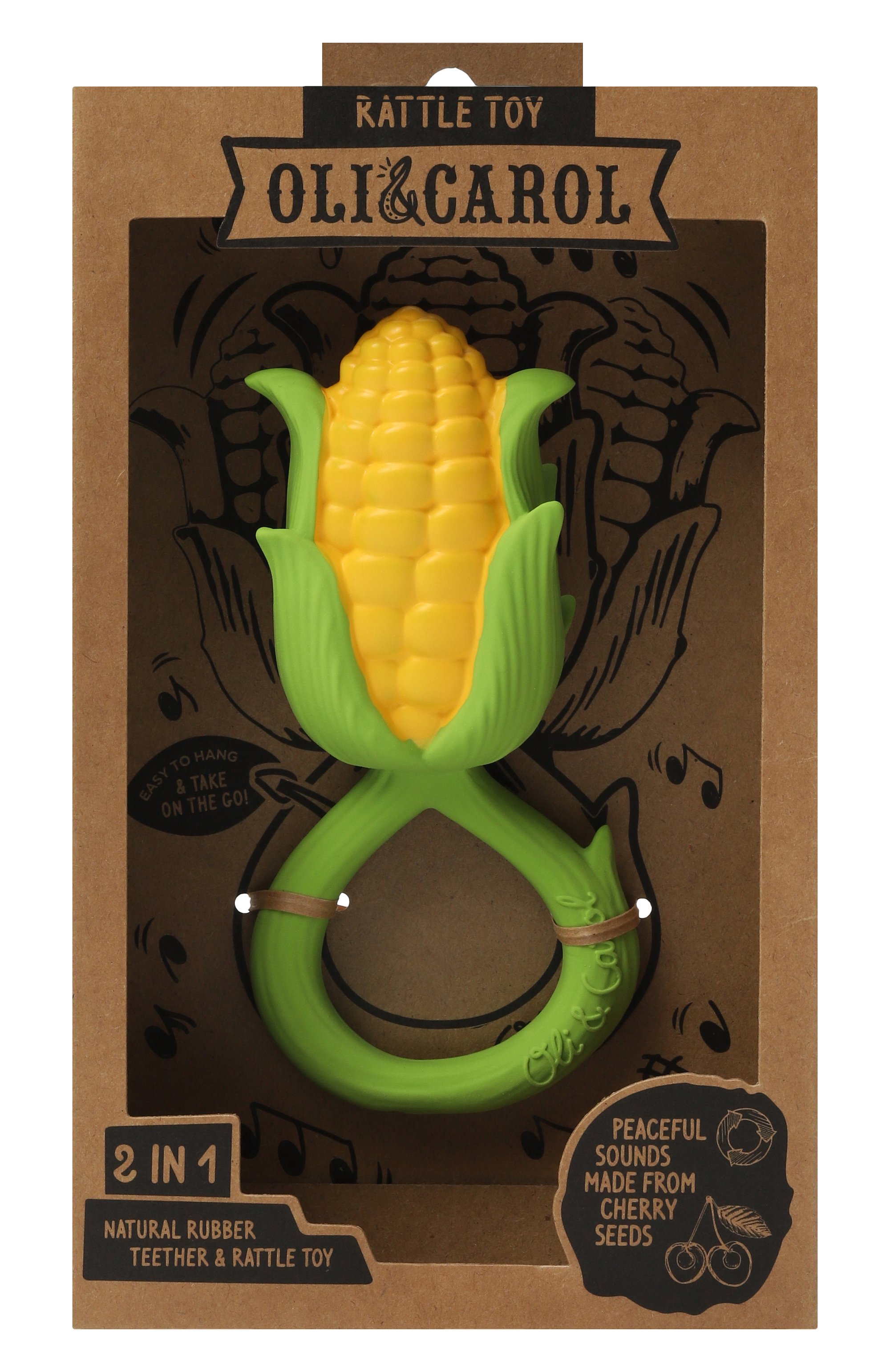 Погремушка-прорезыватель corn OLI&CAROL, арт. L-RATTLE-CORN, фото 1