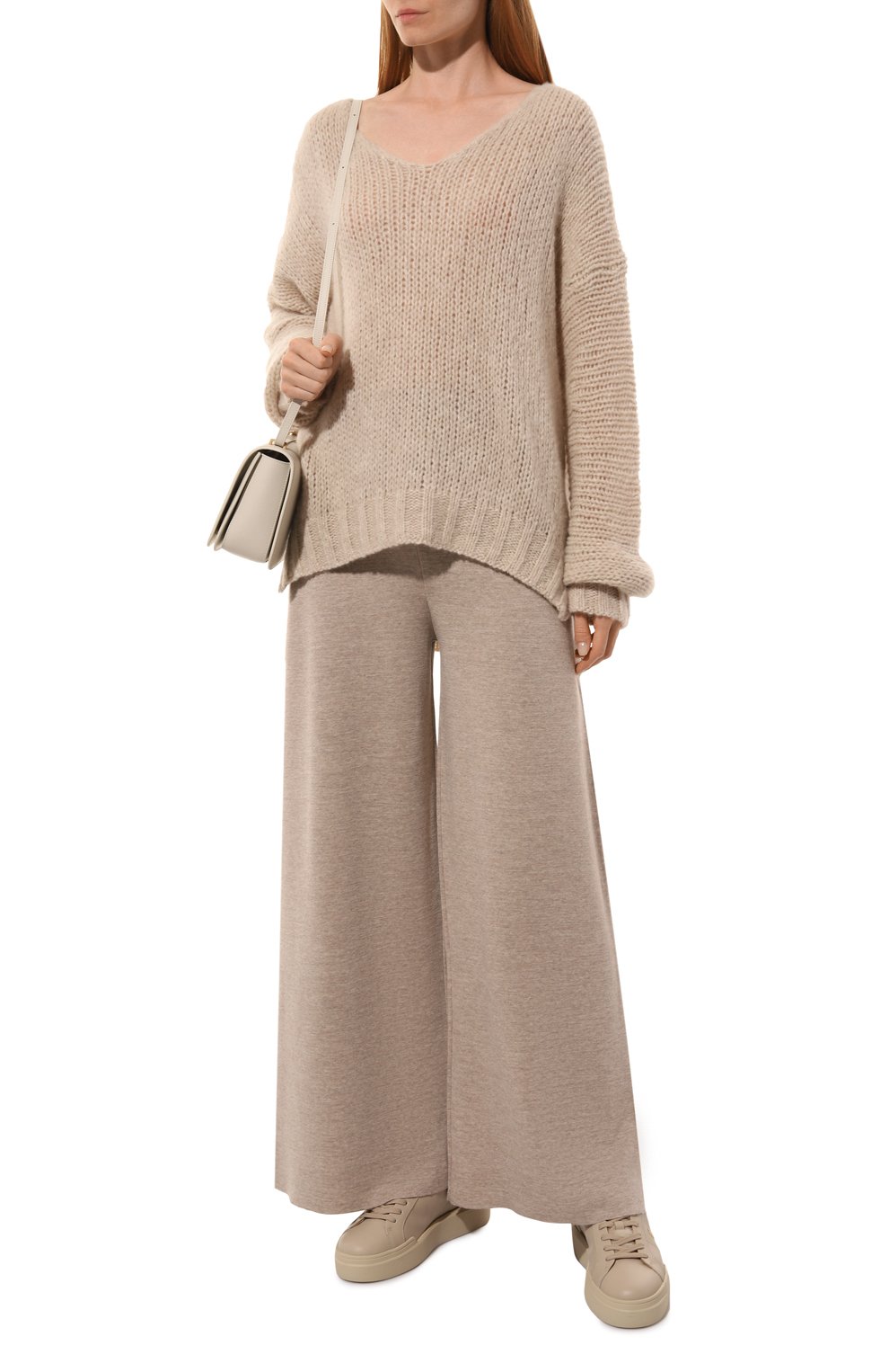 Пуловер из кашемира и шелка COSY SUNDAY бежевого цвета по цене 115500 руб., арт. S1-012-08, фото 2 Пуловер из кашемира и шелка COSY SUNDAY, арт. S1-012-08, фото 2