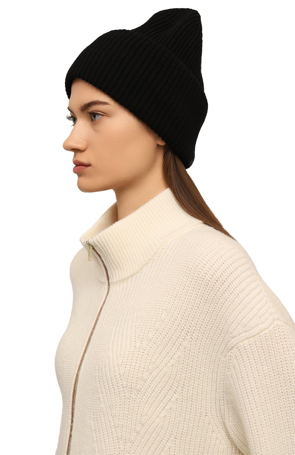 Кашемировая шапка INVERNI черного цвета по цене 32450 руб., арт. 4610CMA, фото 2 Кашемировая шапка INVERNI, арт. 4610CMA, фото 2