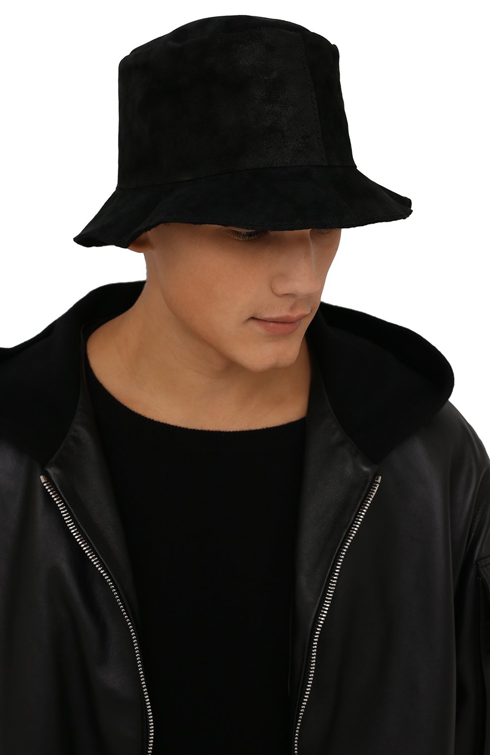 Панама из шерсти и кожи TRANSIT черного цвета по цене 19300 руб., арт. HATUTRP5001, фото 2 Панама из шерсти и кожи TRANSIT, арт. HATUTRP5001, фото 2