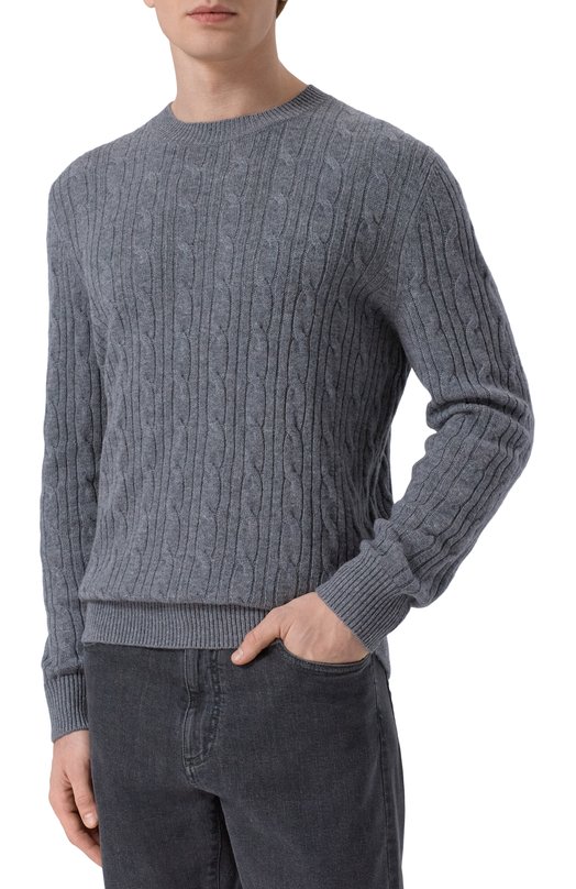 Джемпер из шерсти и кашемира BOSS 50549975 Серый  50549975 Фото 3