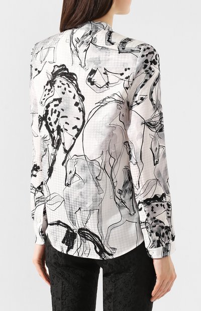 Шелковая рубашка STELLA MCCARTNEY разноцветного цвета по цене 49300 руб., арт. 531885/S0A12, фото 4 Шелковая рубашка STELLA MCCARTNEY, арт. 531885/S0A12, фото 4