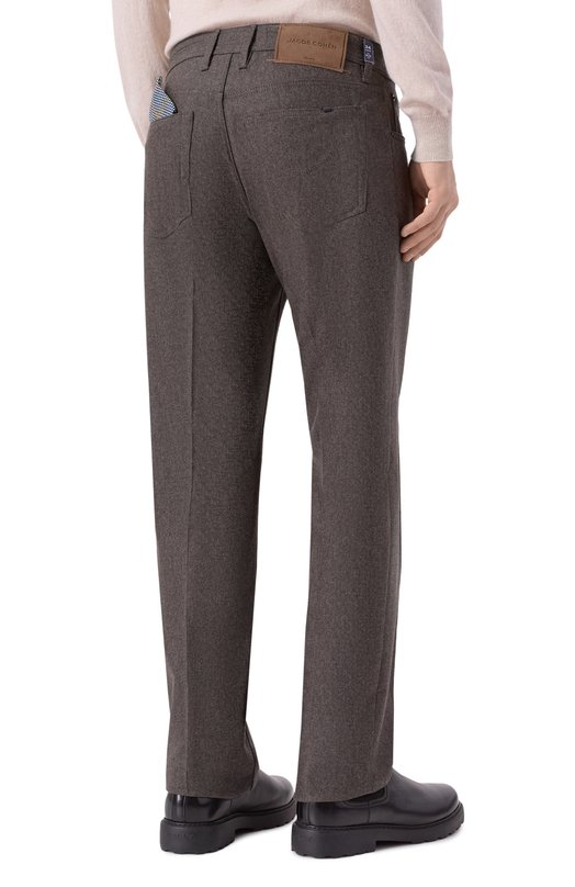 Шерстяные брюки Jacob Cohen 25I P/JUM_QW005 001 S3679 RW Коричневый  25I P/JUM_QW005 001 S3679 RW Фото 4