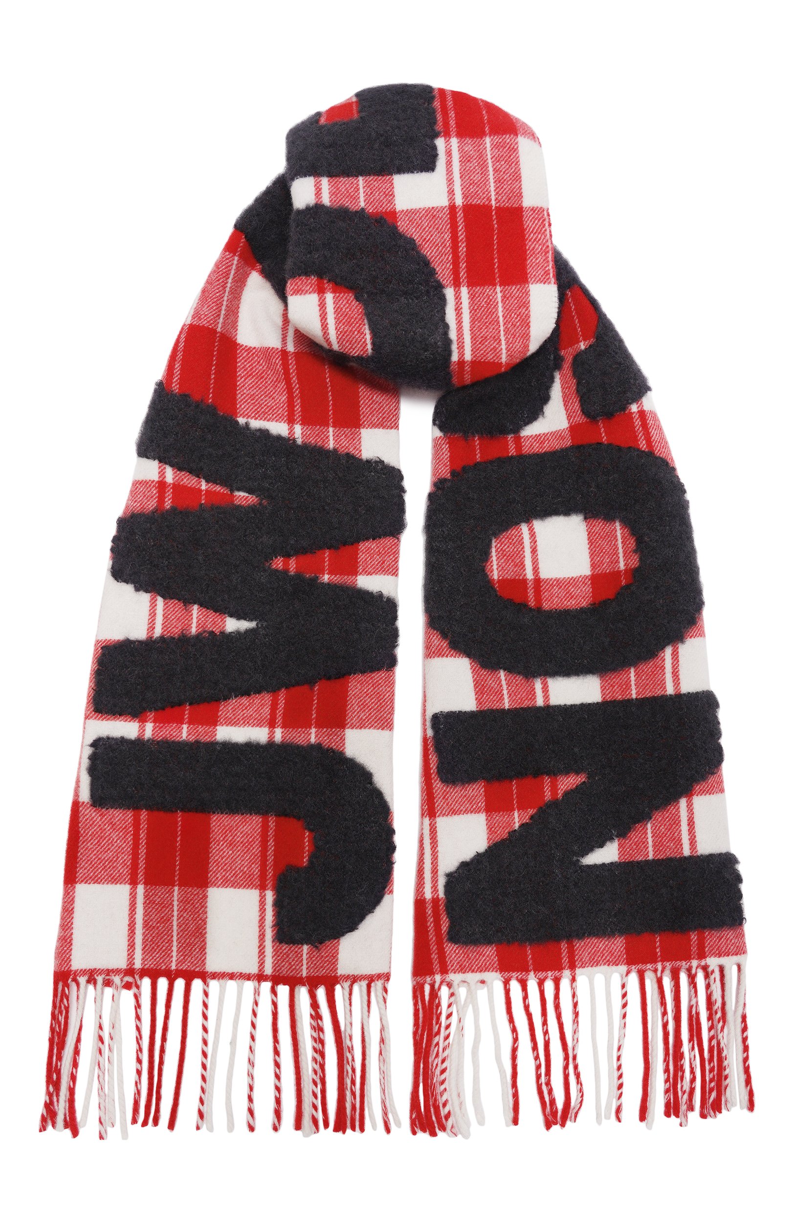 Шерстяной шарф JW ANDERSON красного цвета по цене 49950 руб., арт. SA0011/FA0501, фото 1 Шерстяной шарф JW ANDERSON, арт. SA0011/FA0501, фото 1