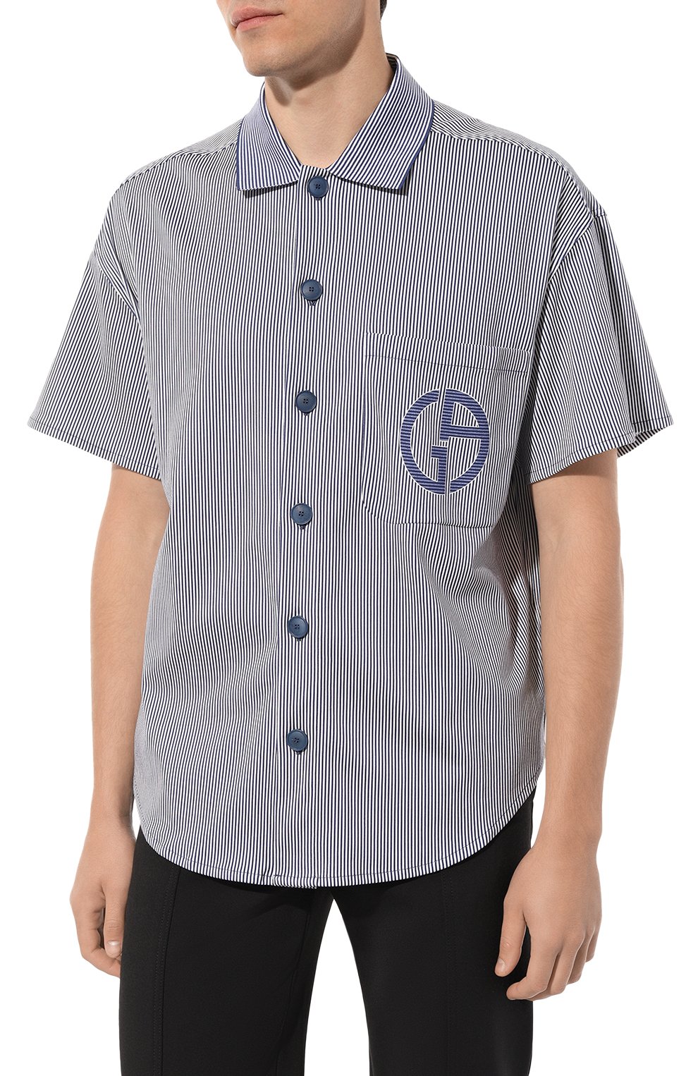 Хлопковая рубашка GIORGIO ARMANI, арт. 6RSC50/SJBPZ, фото 3