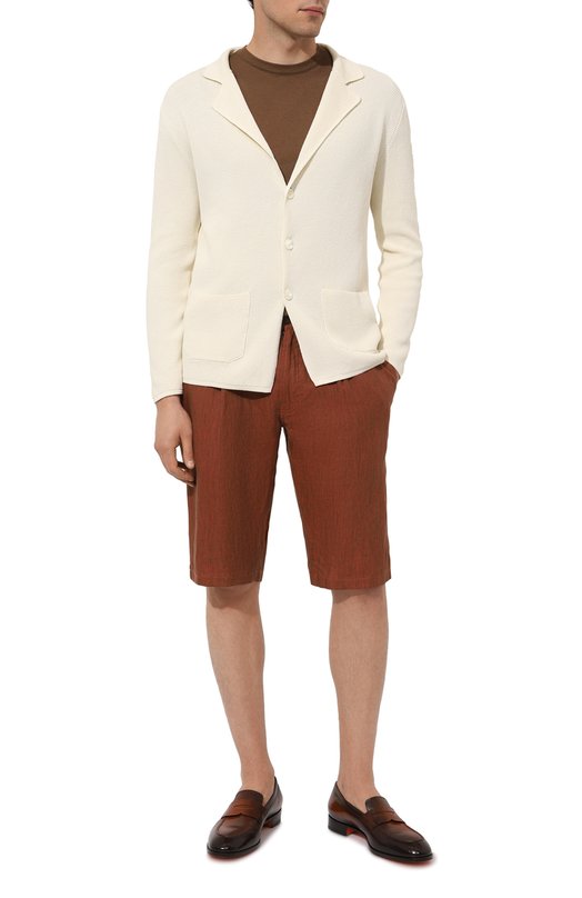 Льняные шорты Stefano Ricci MFT4102121/L0005Q Коричневый  MFT4102121/L0005Q Фото 2