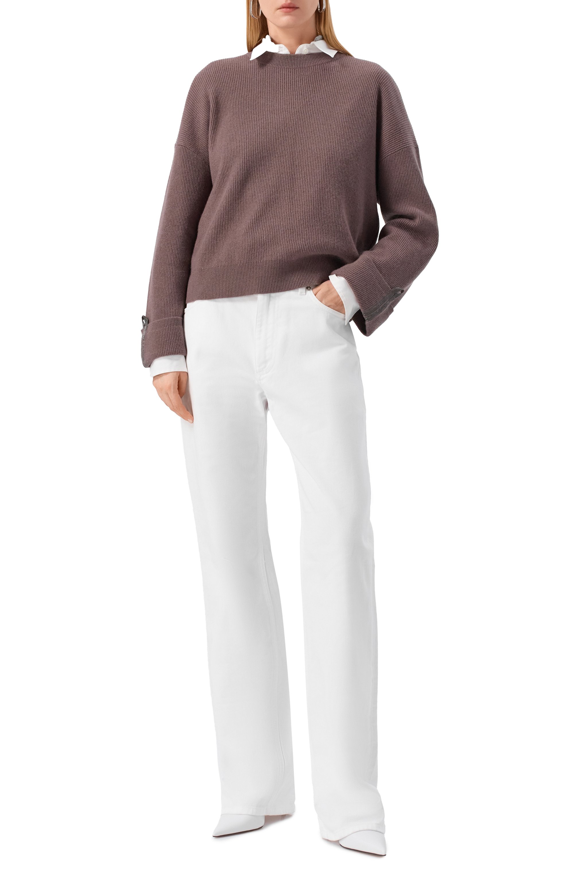 Кашемировый пуловер BRUNELLO CUCINELLI, арт. M12220900, фото 2