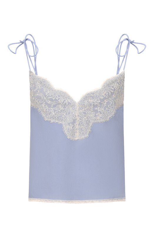 Шелковый топ Valentino 8B3AEBG221B Голубой 8B3AEBG221B