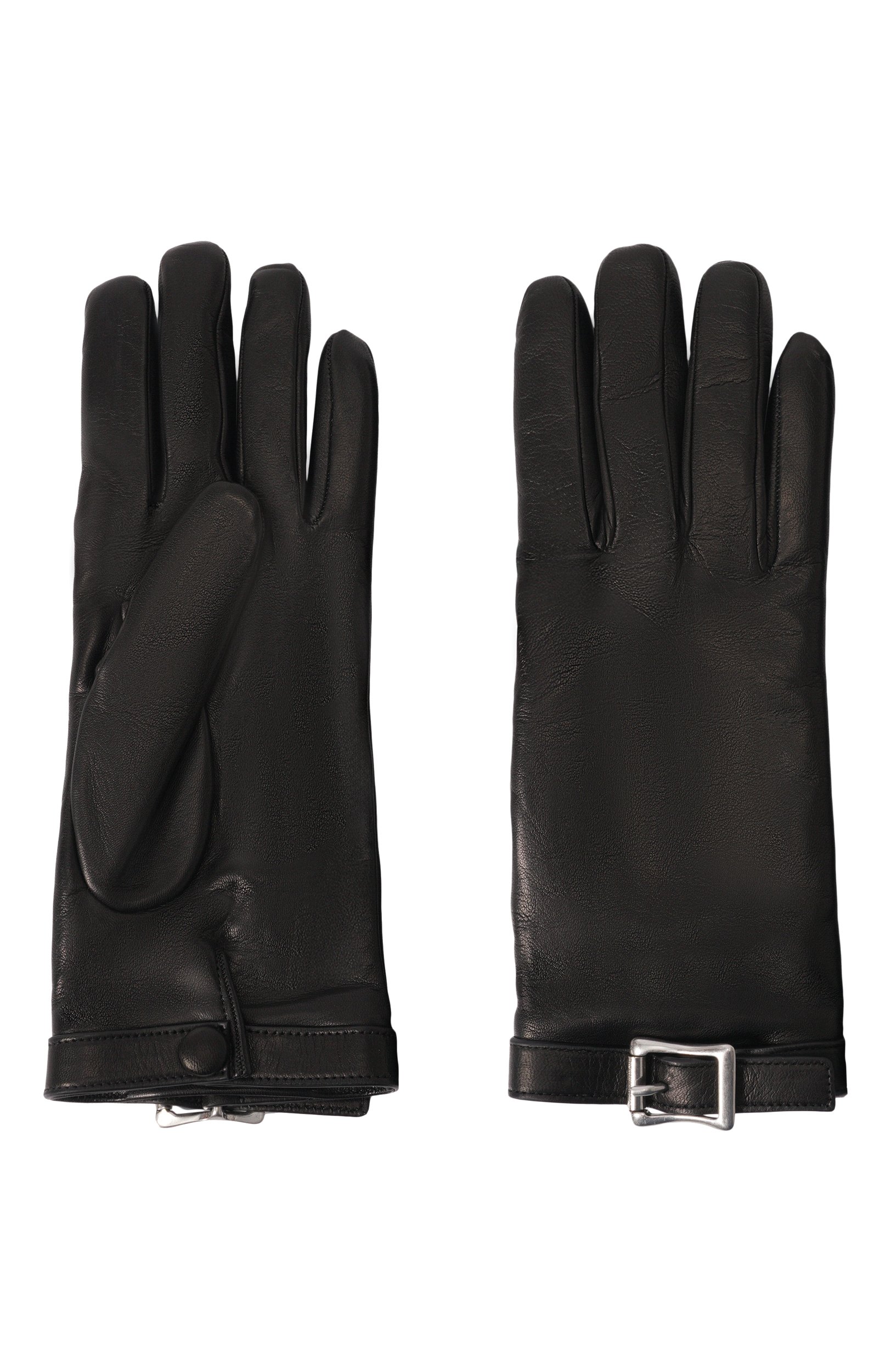 Кожаные перчатки ANN DEMEULEMEESTER черного цвета по цене 67200 руб., арт. B0014383/LT120, фото 2 Кожаные перчатки ANN DEMEULEMEESTER, арт. B0014383/LT120, фото 2