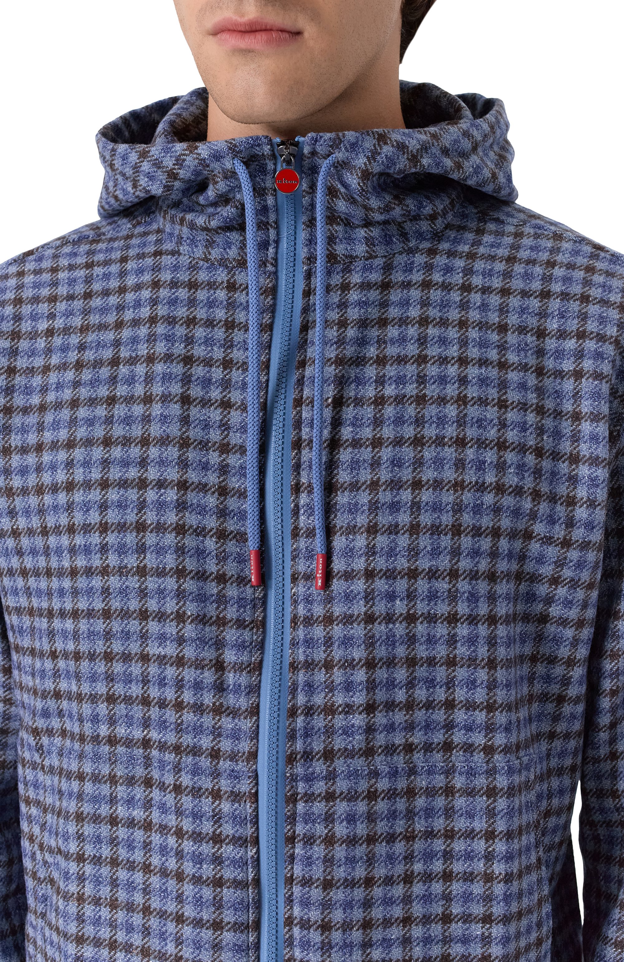 Рубашка из шерсти и шелка KITON синего цвета по цене 199500 руб., арт. UMC010K0128G01, фото 5 Рубашка из шерсти и шелка KITON, арт. UMC010K0128G01, фото 5