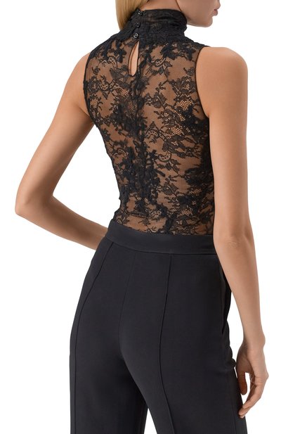 Боди ERMANNO SCERVINO черного цвета по цене 79950 руб., арт. D474Y312YLP, фото 4 Боди ERMANNO SCERVINO, арт. D474Y312YLP, фото 4