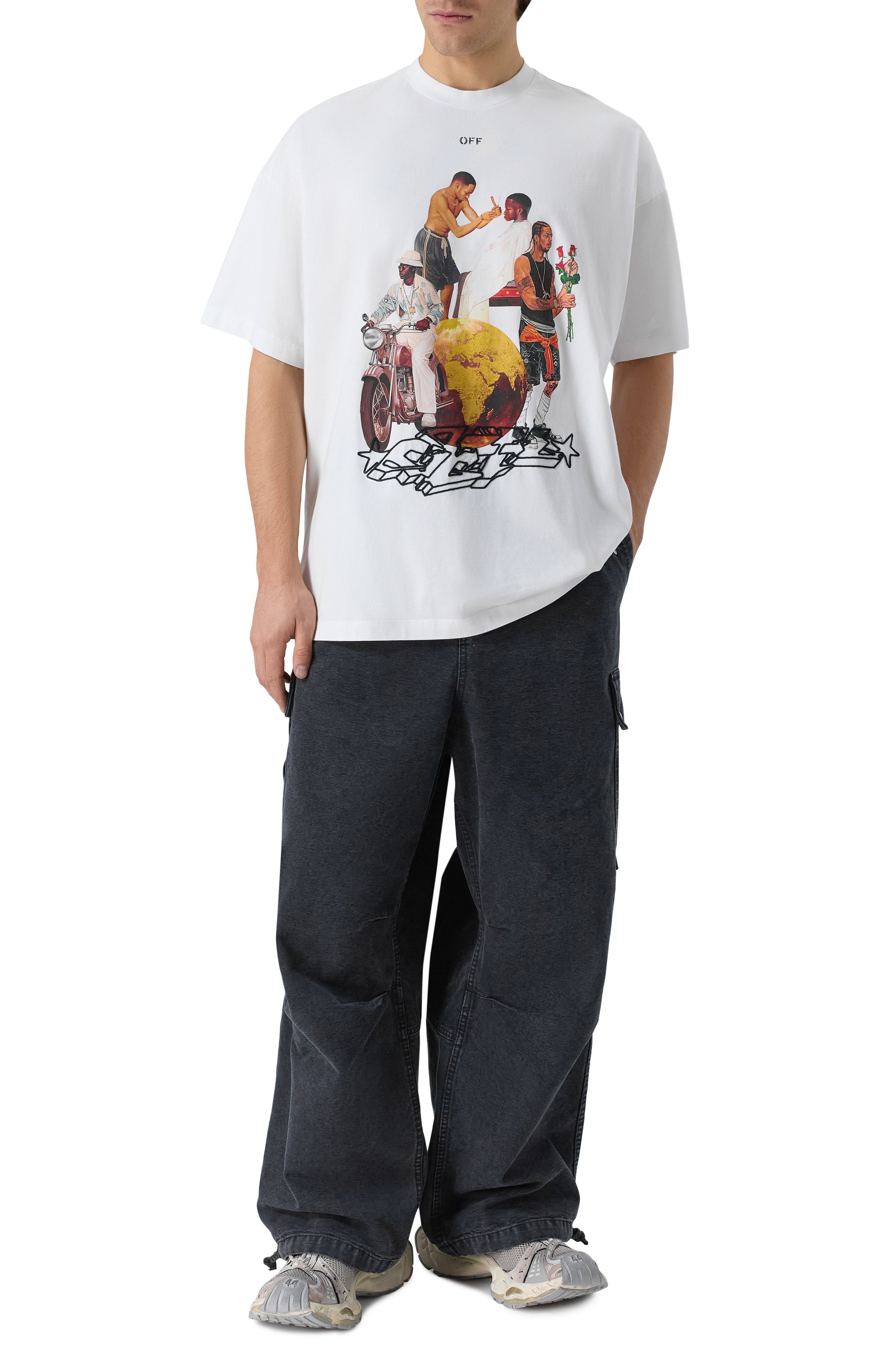 Хлопковая футболка OFF-WHITE, арт. 0MAA161F25JER001, фото 2