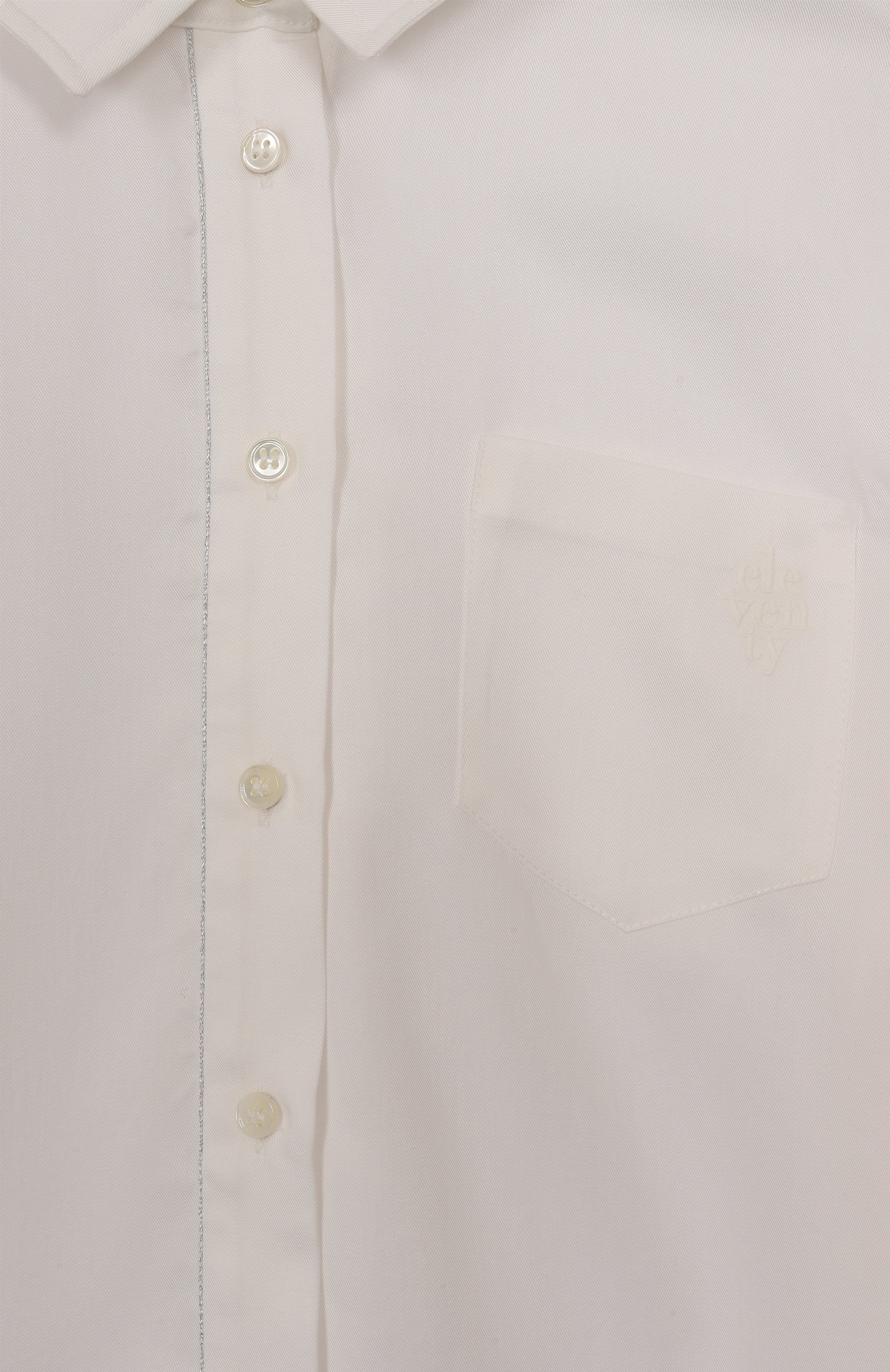 Рубашка из лиоцелла ELEVENTY белого цвета по цене 19500 руб., арт. EX5A20/Z3324/10-16, фото 3 Рубашка из лиоцелла ELEVENTY, арт. EX5A20/Z3324/10-16, фото 3