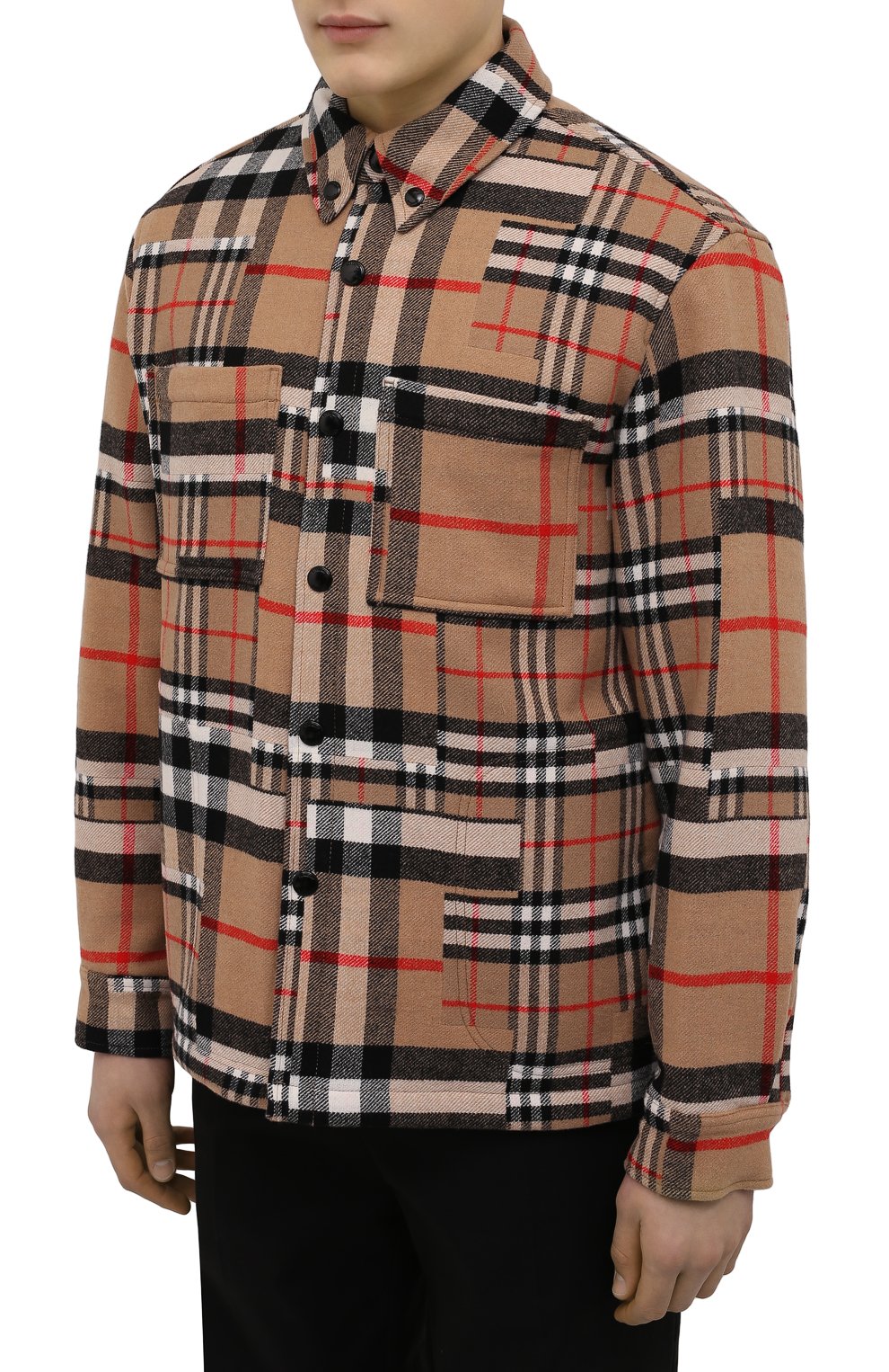 Шерстяная куртка-рубашка BURBERRY, арт. 8044216, фото 3