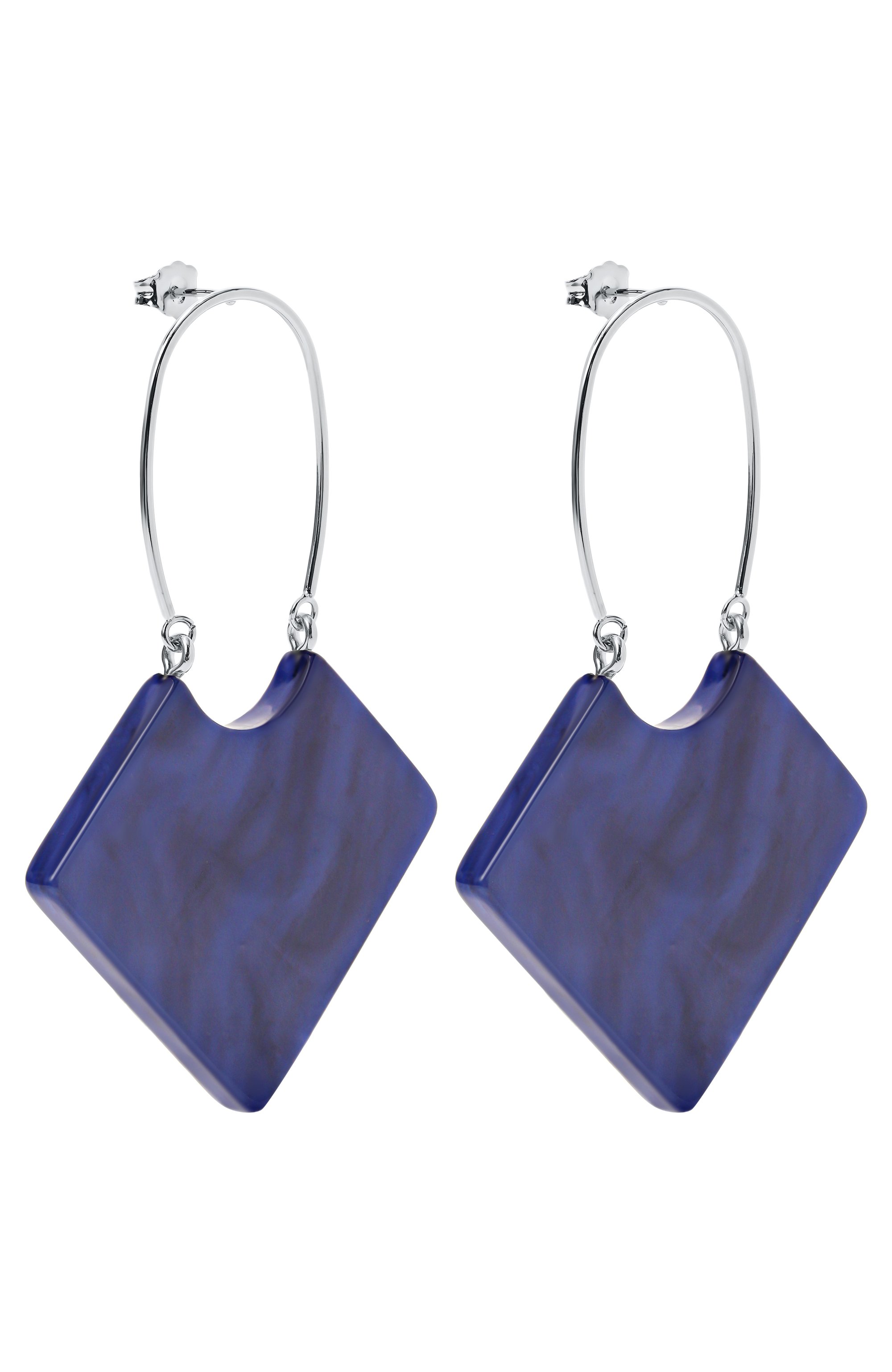 Серьги EMPORIO ARMANI синего цвета по цене 22900 руб., арт. EW001793 AF15480, фото 3 Серьги EMPORIO ARMANI, арт. EW001793 AF15480, фото 3