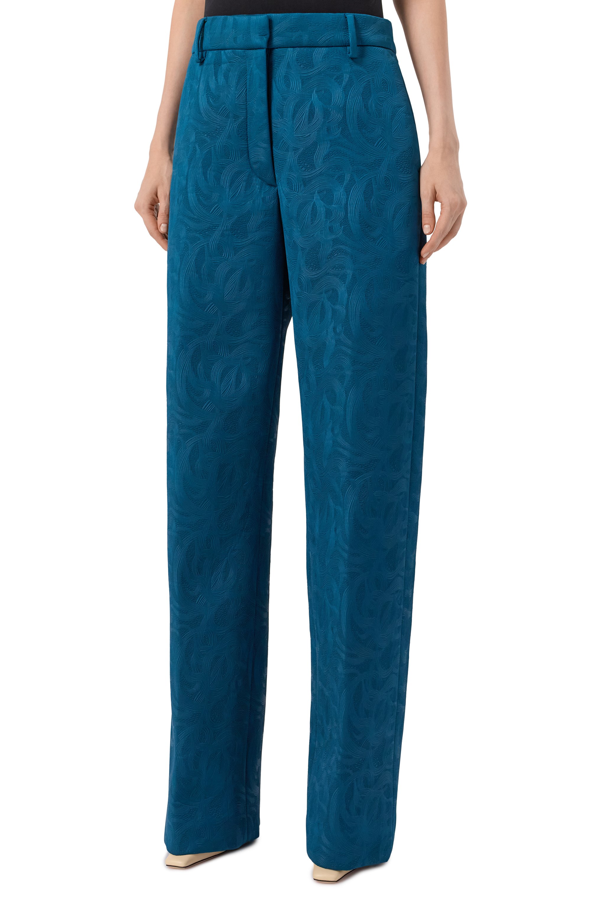 Брюки DRIES VAN NOTEN синего цвета по цене 86500 руб., арт. 010900-2162-508, фото 3 Брюки DRIES VAN NOTEN, арт. 010900-2162-508, фото 3