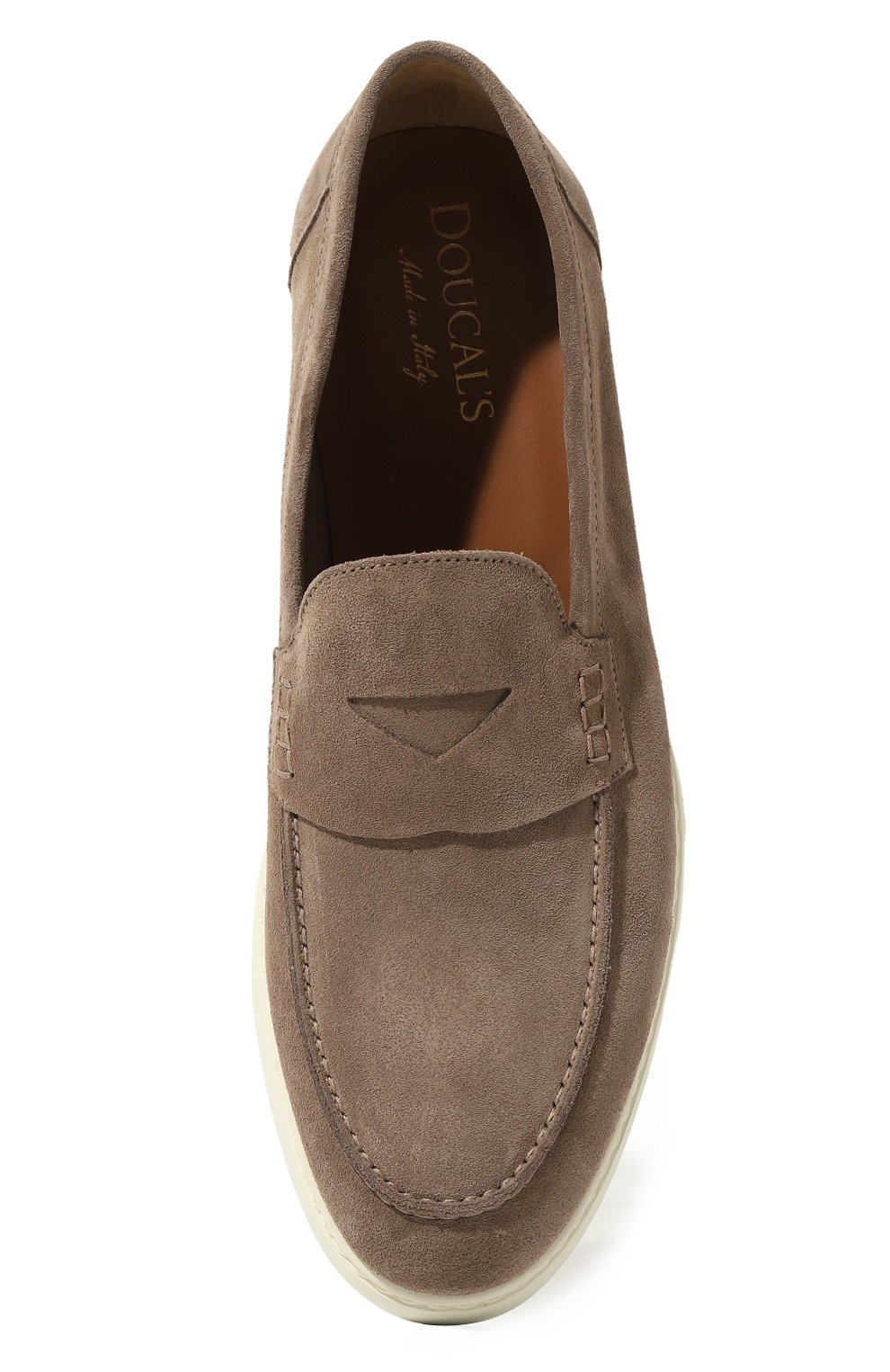 Замшевые пенни-лоферы DOUCAL'S темно-бежевого цвета по цене 42900 руб., арт. DU3275EDWIUY106P, фото 6 Замшевые пенни-лоферы DOUCAL'S, арт. DU3275EDWIUY106P, фото 6