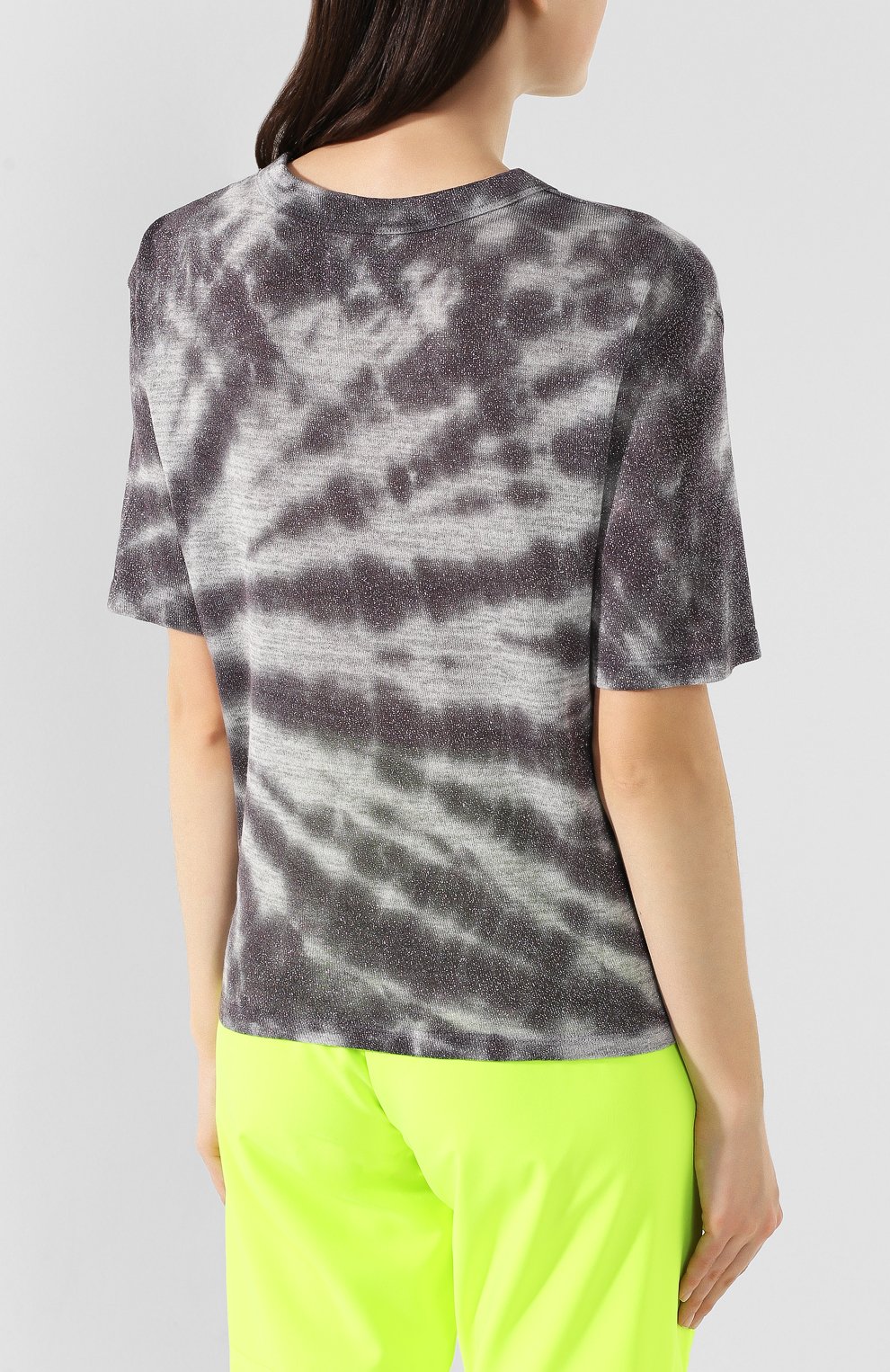 Футболка из вискозы RTA светло-серого цвета по цене 19800 руб., арт. WH9419-7093MTTD, фото 4 Футболка из вискозы RTA, арт. WH9419-7093MTTD, фото 4