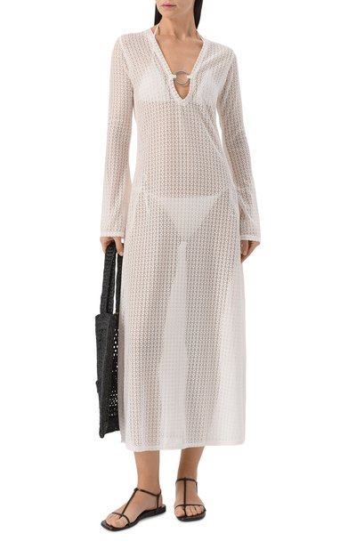 Платье PARAMIDONNA белого цвета по цене 29350 руб., арт. SS25DKW-1, фото 2 Платье PARAMIDONNA, арт. SS25DKW-1, фото 2