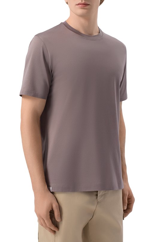 Хлопковая футболка Capobianco 20M660.MK00. Коричневый  20M660.MK00. Фото 3