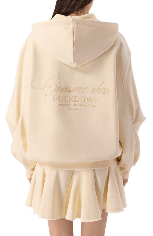 Хлопковая толстовка Comme des Fuckdown CFABW01393 Кремовый  CFABW01393 Фото 4