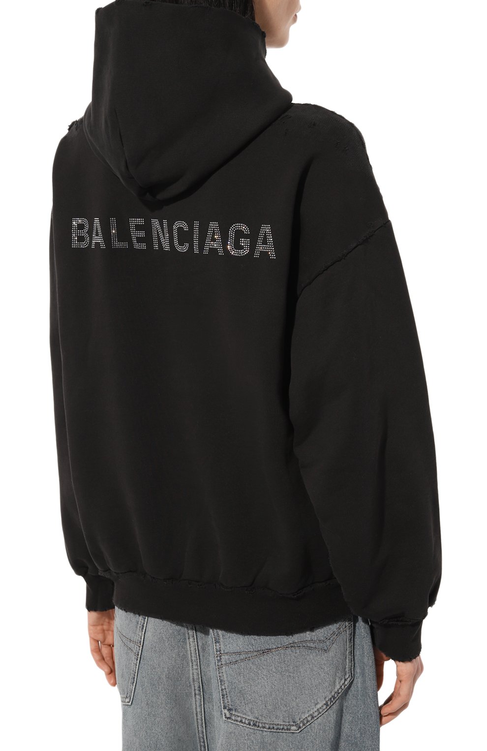 Хлопковое худи BALENCIAGA, арт. 767877/TQVY1, фото 4