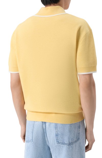 Шерстяное поло DROLE DE MONSIEUR желтого цвета по цене 35700 руб., арт. J-P0194-W0007-LYL, фото 4 Шерстяное поло DROLE DE MONSIEUR, арт. J-P0194-W0007-LYL, фото 4