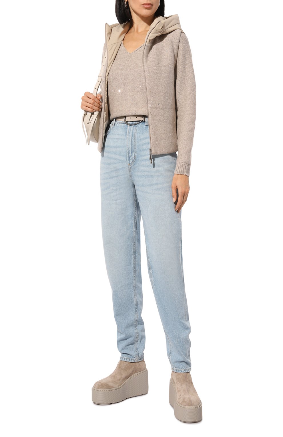 Пуловер из шерсти и вискозы GRAN SASSO бежевого цвета по цене 46850 руб., арт. 14201/33000, фото 2 Пуловер из шерсти и вискозы GRAN SASSO, арт. 14201/33000, фото 2