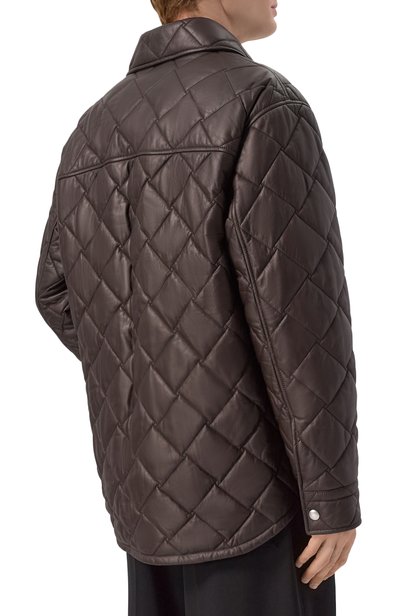 Кожаная куртка BOTTEGA VENETA темно-коричневого цвета по цене 955500 руб., арт. 853935/V6FD0, фото 4 Кожаная куртка BOTTEGA VENETA, арт. 853935/V6FD0, фото 4