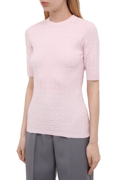 Пуловер из вискозы GIVENCHY розового цвета по цене 99500 руб., арт. BW90D24ZA4, фото 3 Пуловер из вискозы GIVENCHY, арт. BW90D24ZA4, фото 3