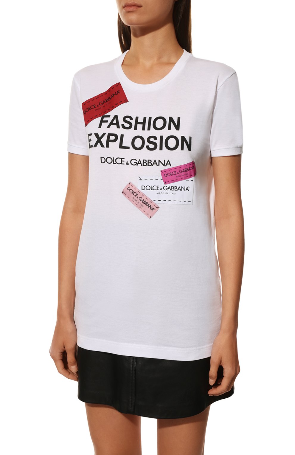 Хлопковая футболка DOLCE & GABBANA, арт. F8K74Z/G7RYQ/0UTLET AW22-23, фото 3