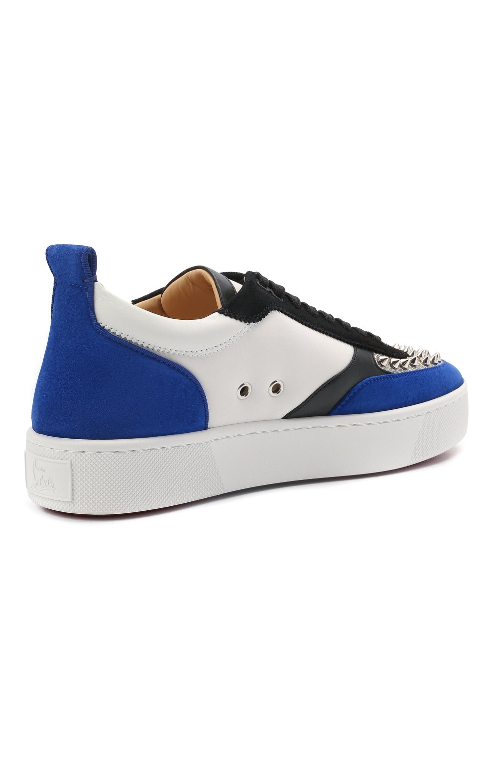 Комбинированные кеды happyrui spikes CHRISTIAN LOUBOUTIN разноцветного цвета по цене 87450 руб., арт. 1210934/HAPPYRUI SPIKES FLAT, фото 4 Комбинированные кеды happyrui spikes CHRISTIAN LOUBOUTIN, арт. 1210934/HAPPYRUI SPIKES FLAT, фото 4