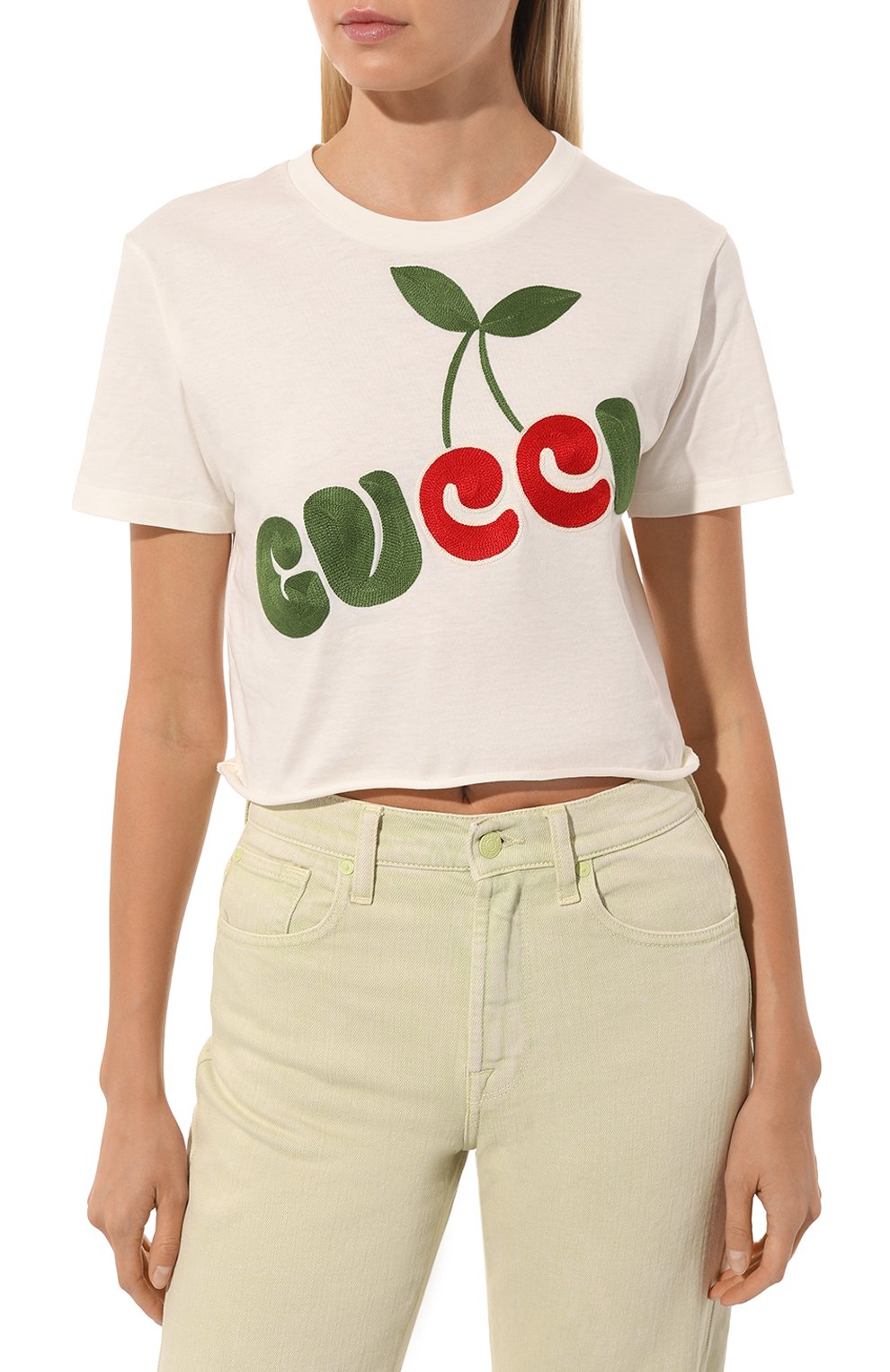 Хлопковая футболка GUCCI белого цвета по цене 56160 руб., арт. 644669 XJDBC, фото 3 Хлопковая футболка GUCCI, арт. 644669 XJDBC, фото 3