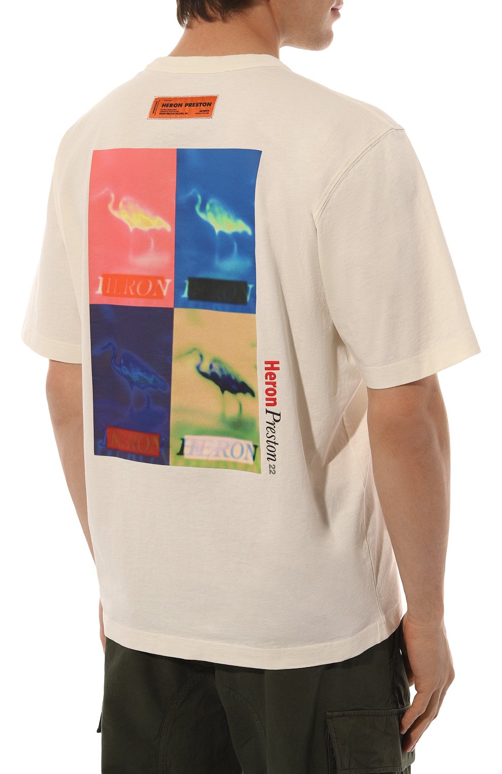 Хлопковая футболка HERON PRESTON, арт. HMAA032F22JER010, фото 4