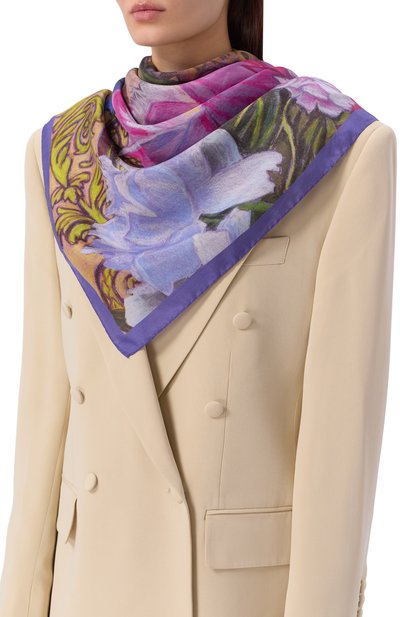 Шелковая шаль пионы GOURJI, арт. 91166537/8555108, фото 2