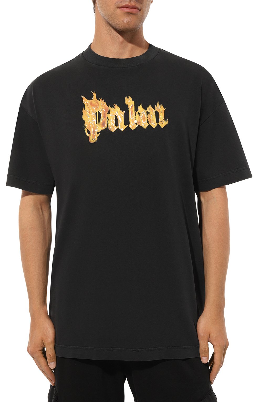 Хлопковая футболка PALM ANGELS, арт. PMAA001F24JER009, фото 3