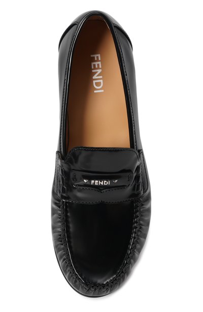 Кожаные пенни-лоферы scrunch FENDI черного цвета по цене 122500 руб., арт. 7D1996/69F, фото 5 Кожаные пенни-лоферы scrunch FENDI, арт. 7D1996/69F, фото 5