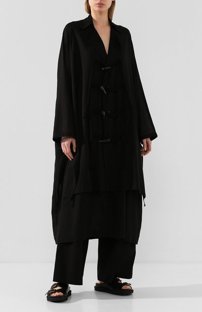 Хлопковая рубашка YOHJI YAMAMOTO черного цвета по цене 138500 руб., арт. NN-C51-003, фото 2 Хлопковая рубашка YOHJI YAMAMOTO, арт. NN-C51-003, фото 2