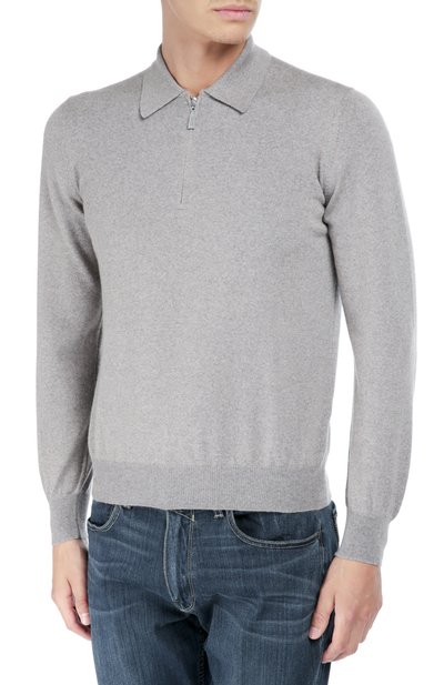 Шерстяное поло GRAN SASSO серого цвета по цене 25500 руб., арт. 55125/14290, фото 3 Шерстяное поло GRAN SASSO, арт. 55125/14290, фото 3