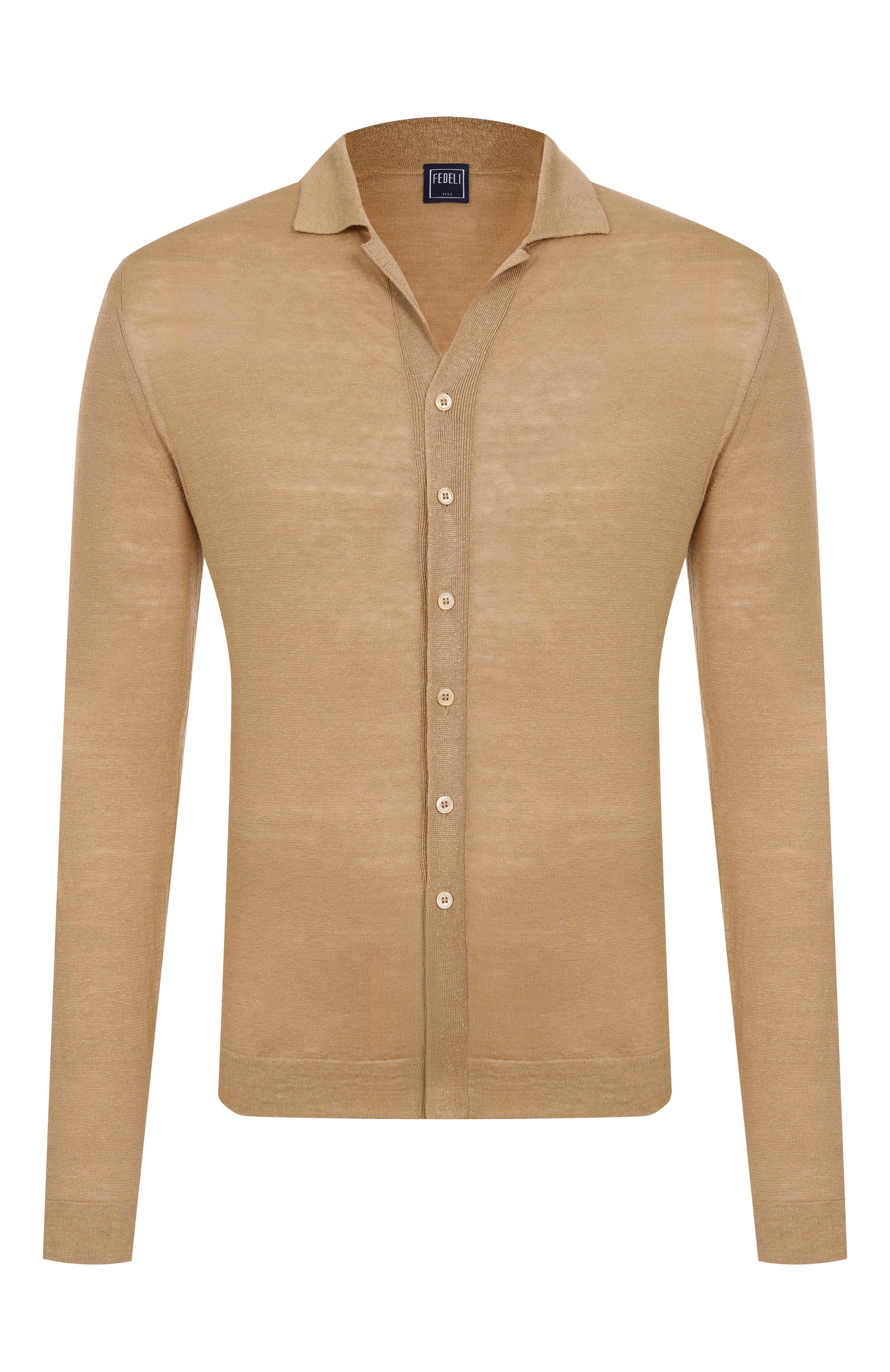 Рубашка изо льна и кашемира FEDELI, арт. 8UE05802, фото 1