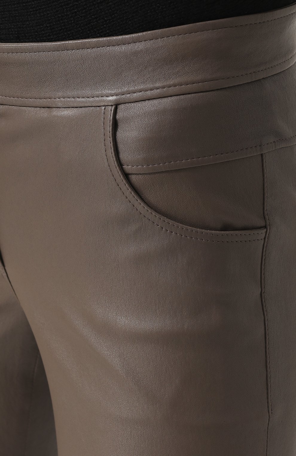 Однотонные кожаные брюки с карманами BRUNELLO CUCINELLI, арт. M0V32P6712, фото 5