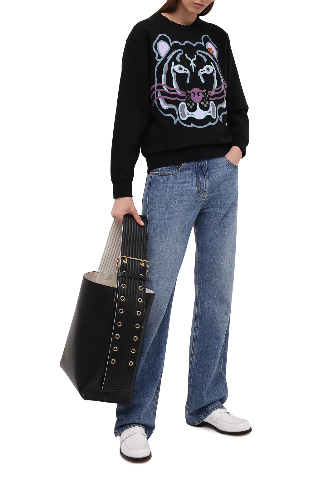 Хлопковый свитшот kenzo x wwf KENZO, арт. FB52SW8964M0, фото 2