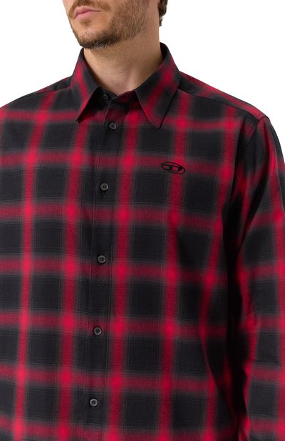 Рубашка из хлопка и вискозы DIESEL, арт. A18502/0HGBT, фото 5