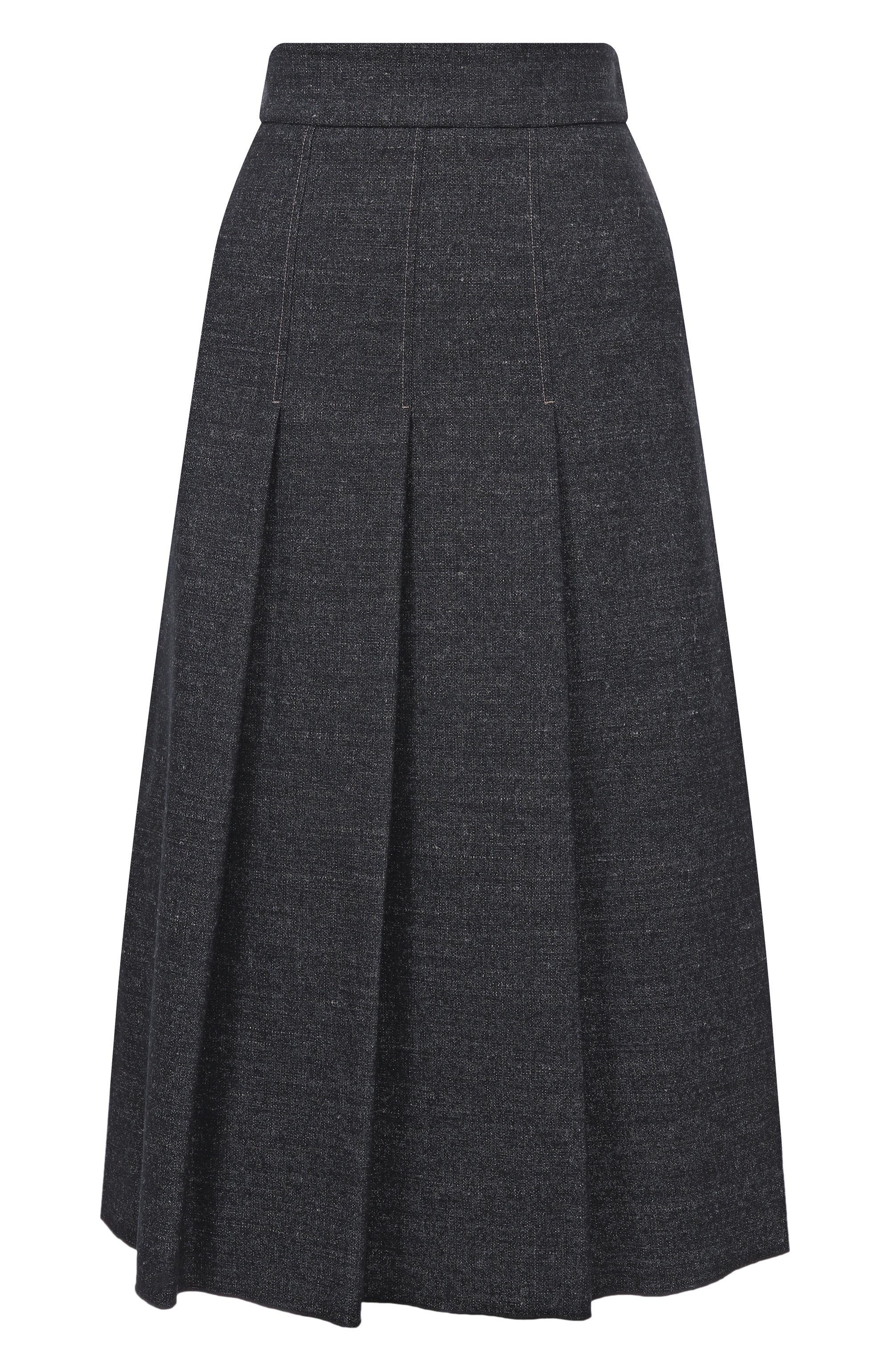 Юбка из шерсти и вискозы LORENA ANTONIAZZI темно-серого цвета по цене 92300 руб., арт. G001A/5026, фото 1 Юбка из шерсти и вискозы LORENA ANTONIAZZI, арт. G001A/5026, фото 1