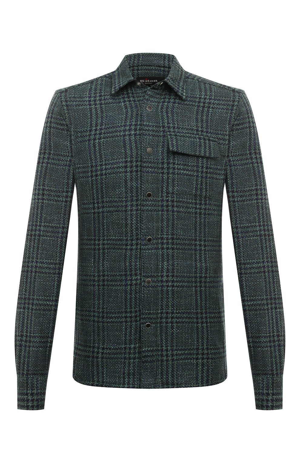 Рубашка из шерсти и шелка KITON, арт. UMCBUBAK0169E16, фото 1